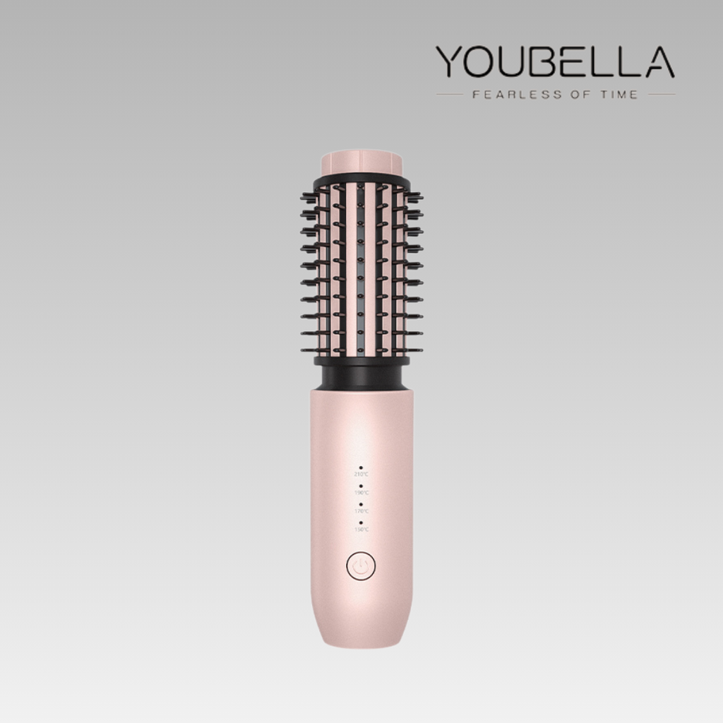 Cordless Curling Iron Brush – Mini, Negative Ion – YOUBELLA