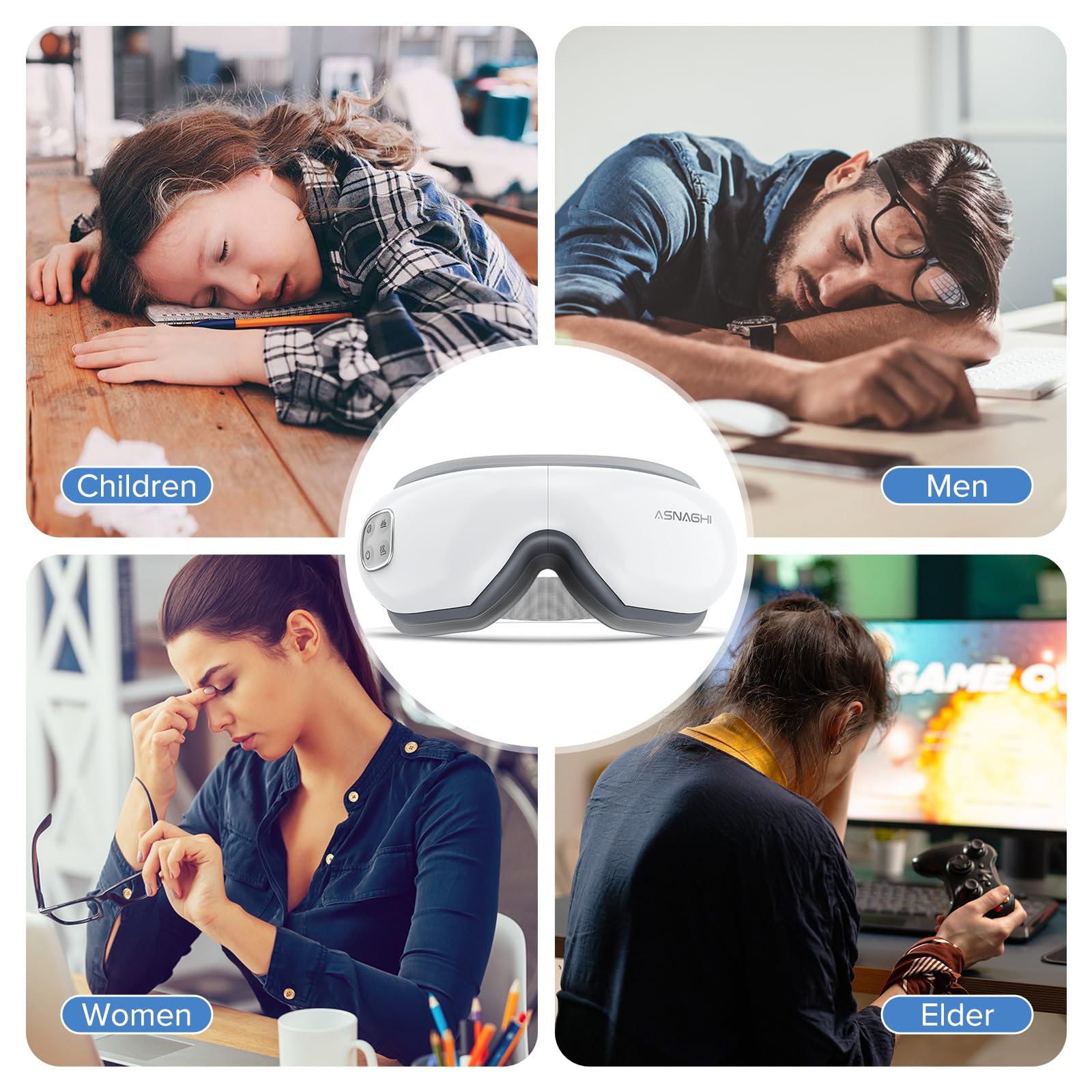 Bluetooth Music Heated Eye Massager for Migraines Ideal Gifts